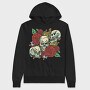 Cool Skulls And Roses, Hanorac Oversize Barbati (Unisex)