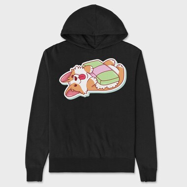 Corgi Nap Time, Hanorac Oversize Barbati (Unisex)