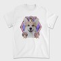 Corgi Psychedelic Collage, Tricou Barbati (Unisex)