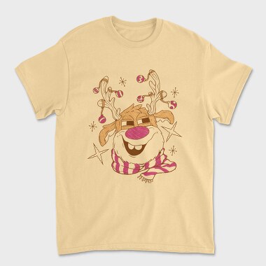 Christmas Cartoon Reindeer, Tricou Barbati (Unisex)