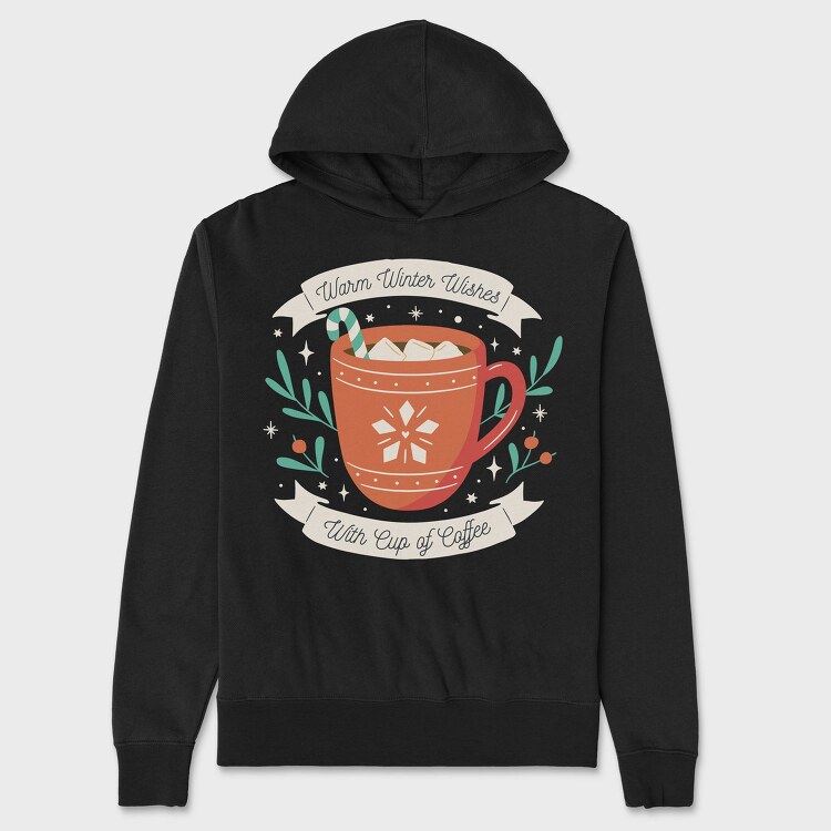 Christmas Coffee Cup, Hanorac Oversize Barbati (Unisex)