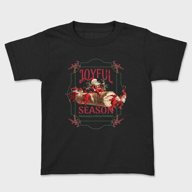 Christmas Season Santa And Elves Joyful, Tricou Copii