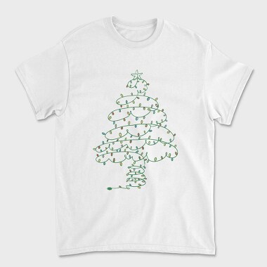 Christmas Tree Made Of Lights, Tricou Barbati (Unisex)
