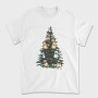 Christmas Tree With Dogs Realistic, Tricou Barbati (Unisex)