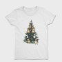 Christmas Tree With Dogs Realistic, Tricou Femei