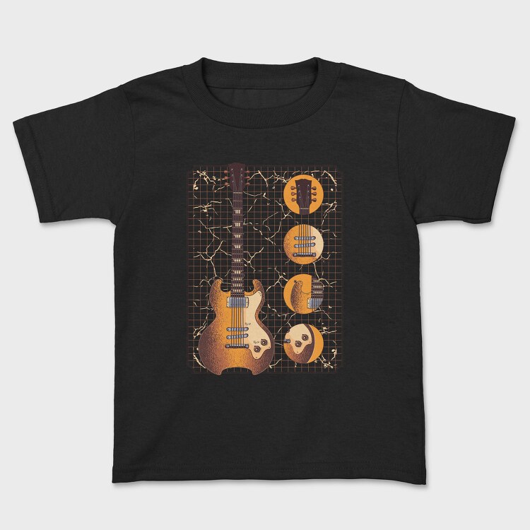 Classic Guitar Illustration, Tricou Copii