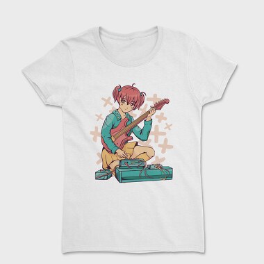Anime Girl Electric Guitar Pedals, Tricou Femei