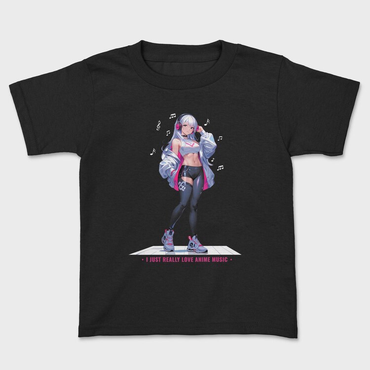 Anime Music Lover Girl, Tricou Copii