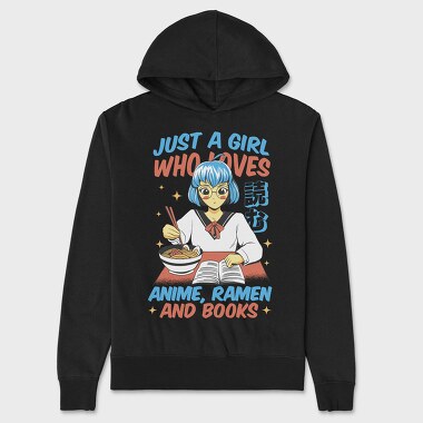 Anime Ramen And Book Lover, Hanorac Oversize Barbati (Unisex)