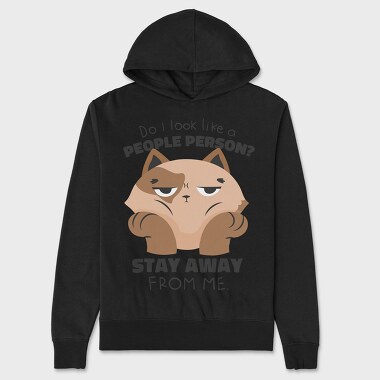 Anti Social Cat Stay Away From Me, Hanorac Oversize Barbati (Unisex)