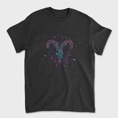 Aries Floral Zodiac Sign, Tricou Barbati (Unisex)