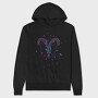 Aries Floral Zodiac Sign, Hanorac Oversize Barbati (Unisex)