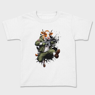 Armed Cow Character, Tricou Copii