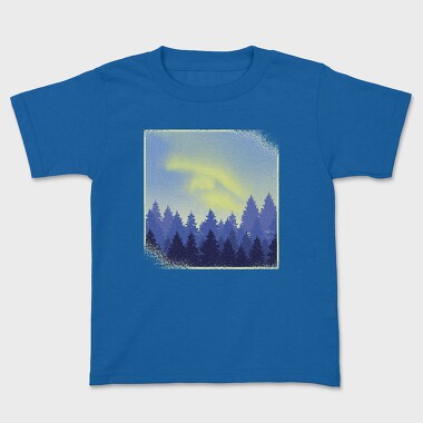 Aurora Borealis Landscape Winter Forests, Tricou Copii