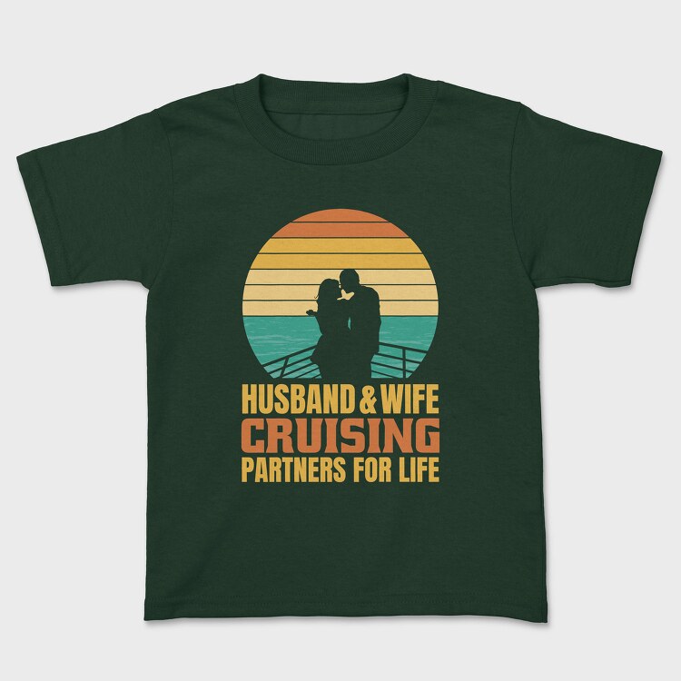 Couple In Love Sailing Retro Cruising Quote, Tricou Copii