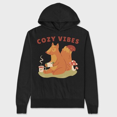 Cozy Vibes Gaming Squirrel Gamers Creators Ep, Hanorac Oversize Barbati (Unisex)