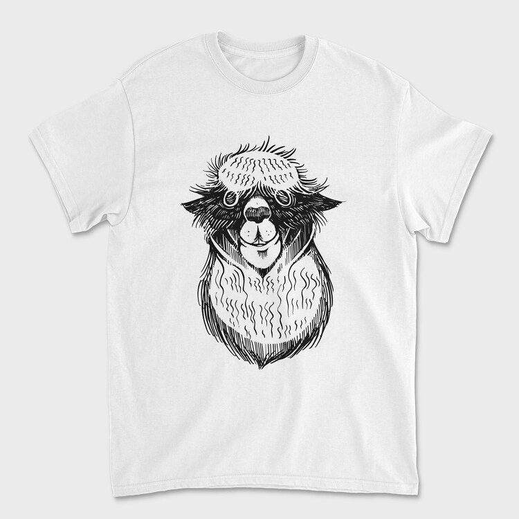 Creepy Alpaca, Tricou Barbati (Unisex)