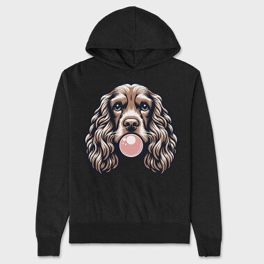 Cocker Spaniel Chewing Gum, Hanorac Oversize Barbati (Unisex)