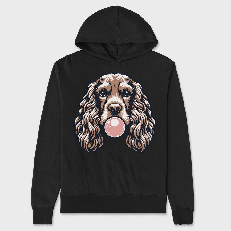Cocker Spaniel Chewing Gum, Hanorac Oversize Barbati (Unisex)