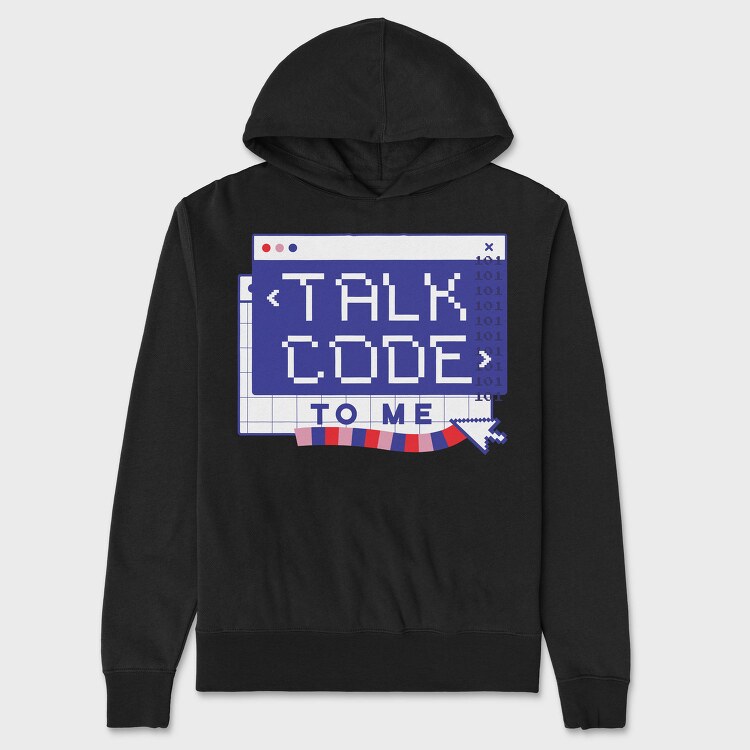 Coding Talk Code To Me Mug, Hanorac Oversize Barbati (Unisex)