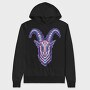 Colorful Goat Head, Hanorac Oversize Barbati (Unisex)