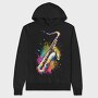 Colorful Saxophone With Splashes, Hanorac Oversize Barbati (Unisex)