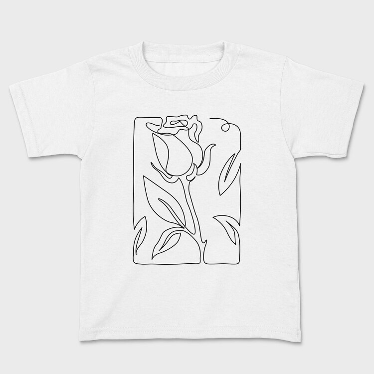 Continuous Line Rose, Tricou Copii