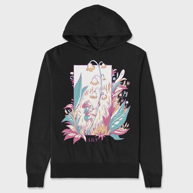 Cute Fairy With Flowers And Plants Fairycore, Hanorac Oversize Barbati (Unisex)