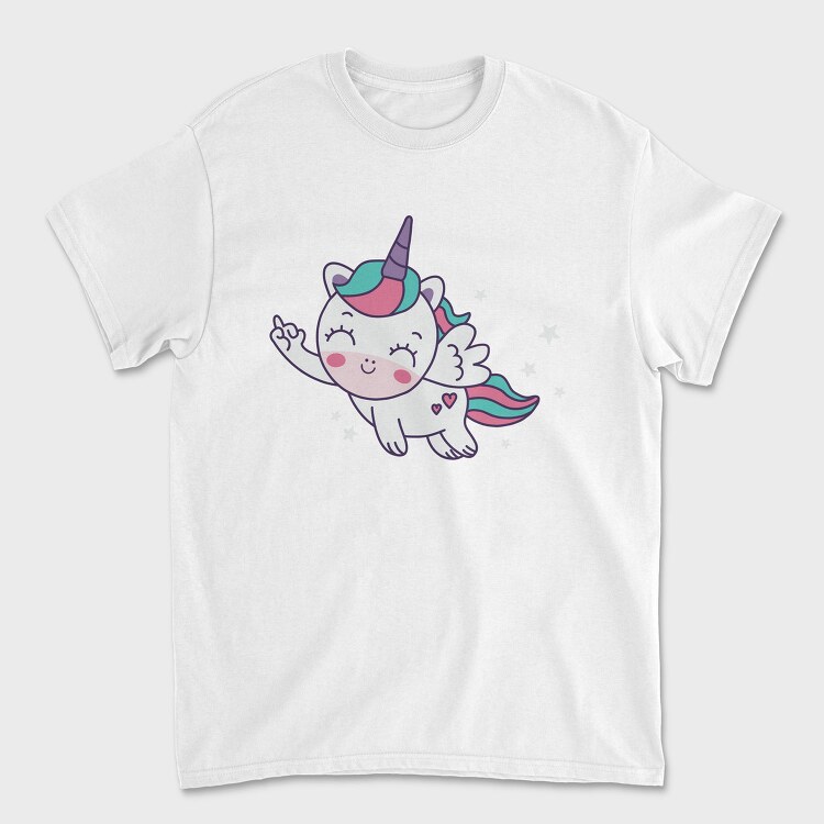 Cute Flying Unicorn, Tricou Barbati (Unisex)