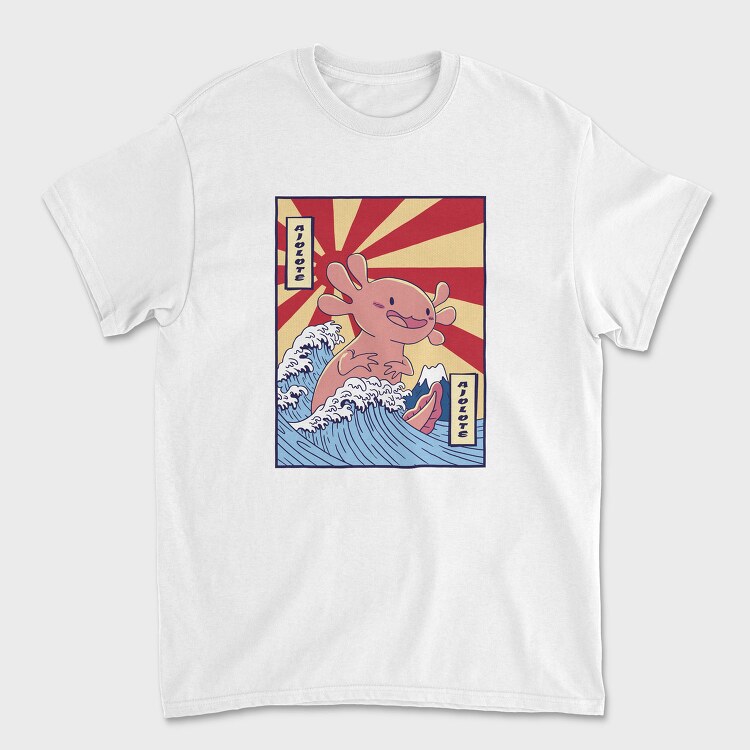 Axolotl Wave, Tricou Barbati (Unisex)
