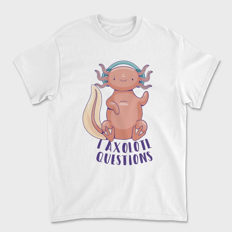Axolotl With Headphones, Tricou Barbati (Unisex)