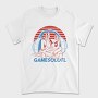 Axolotl With Joystick And Headphones Gamer, Tricou Barbati (Unisex)