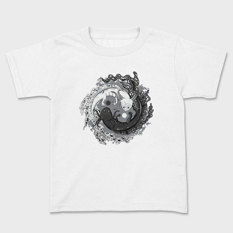 Axolotl Yin Yang Balance, Tricou Copii