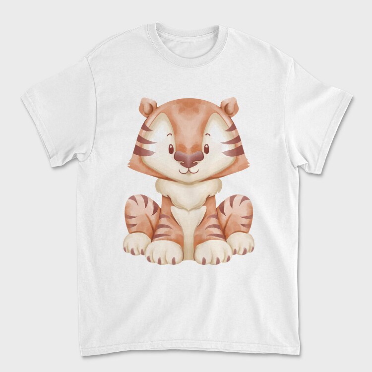 Baby Tiger Watercolor, Tricou Barbati (Unisex)