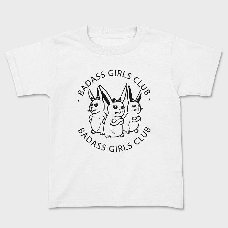 Badass Girls Club Bunnies Nc, Tricou Copii