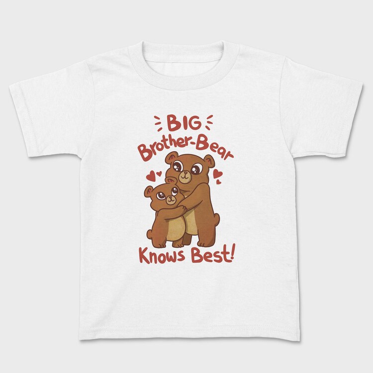 Bear Brothers Cute Animals Big Bear Brother Knows Best, Tricou Copii