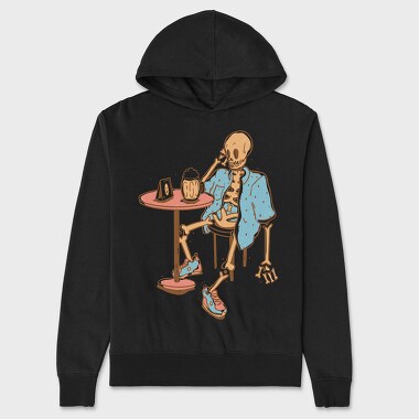 Beer Skeleton Bar Skull, Hanorac Oversize Barbati (Unisex)