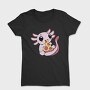 Cute Axolotl Eating Pizza, Tricou Femei