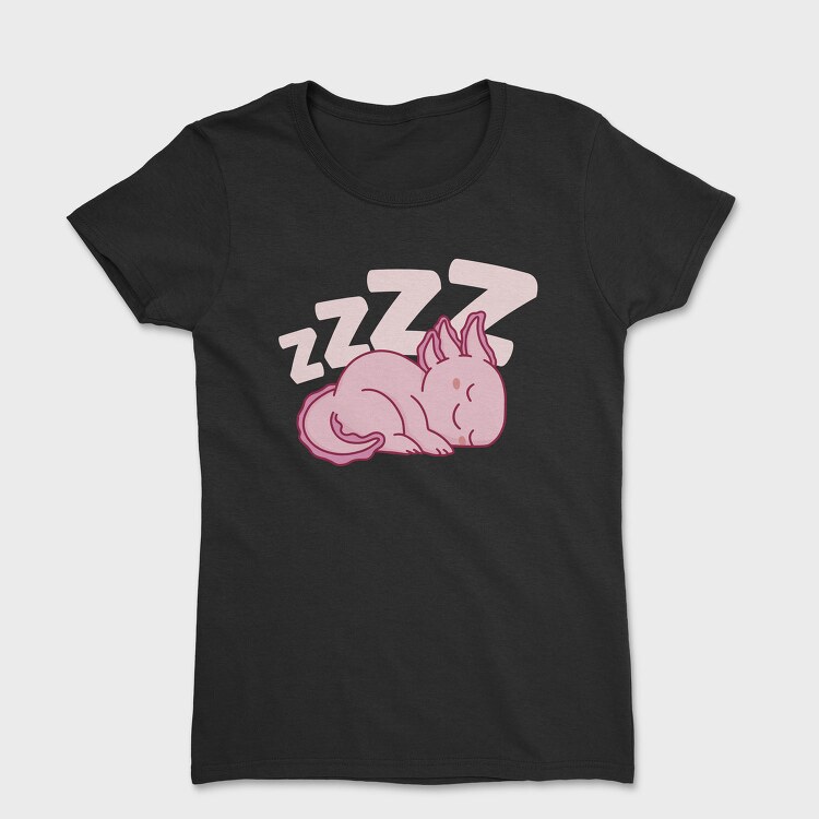 Cute Axolotl Sleeping, Tricou Femei