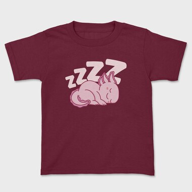 Cute Axolotl Sleeping, Tricou Copii