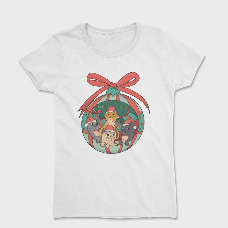 Cute Christmas Cats, Tricou Femei