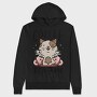 Cute Coffee Tea Cat Bar, Hanorac Oversize Barbati (Unisex)
