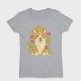Cute Corgi Dog And Frog, Tricou Femei