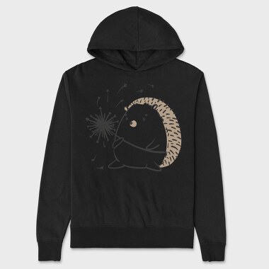Dandelion And Hedgehog Holding A, Hanorac Oversize Barbati (Unisex)