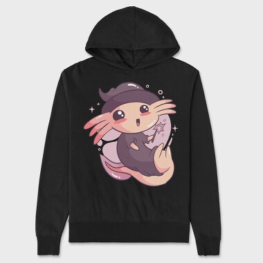Cute Halloween Axolotl, Hanorac Oversize Barbati (Unisex)