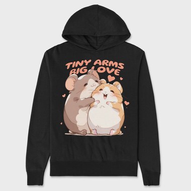 Cute Hamster Animal Friends Warm Hugs, Hanorac Oversize Barbati (Unisex)