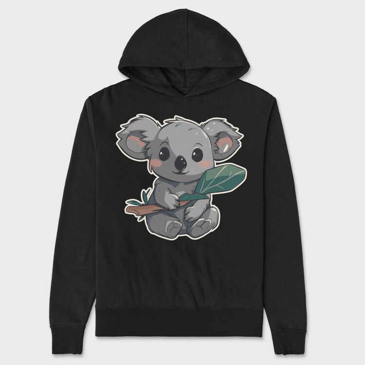 Cute Koala Australian Eucaliptus, Hanorac Oversize Barbati (Unisex)