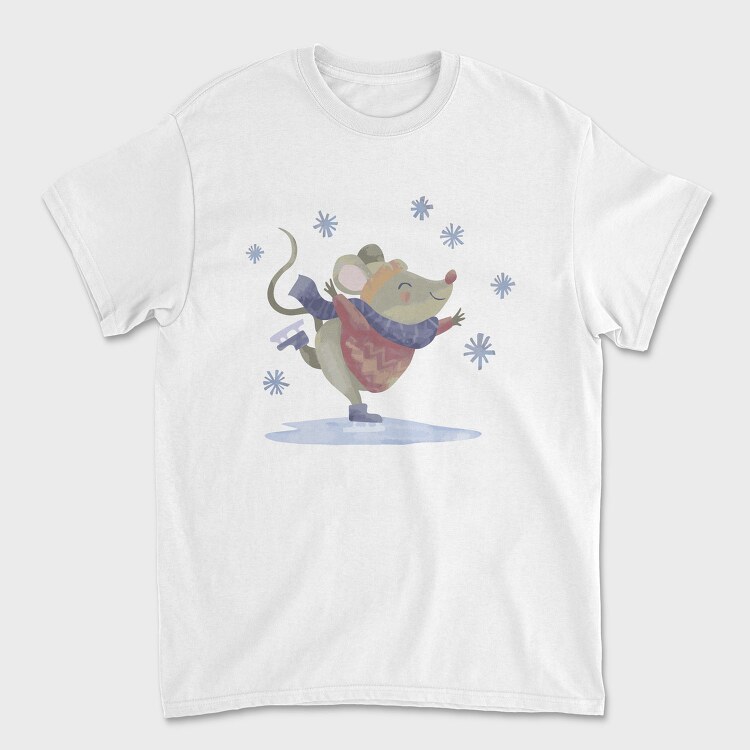 Cute Mouse Skating Mug, Tricou Barbati (Unisex)