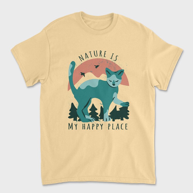 Cute Nature Cat Mug, Tricou Barbati (Unisex)