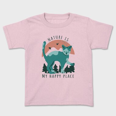 Cute Nature Cat Mug, Tricou Copii